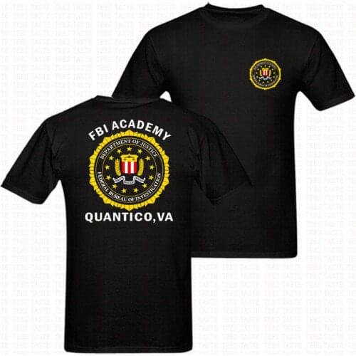 Fbi Academy Quantico Va Police United States Department Army T Shirt High Quality Summer New Costumes for Men O-Neck Tee