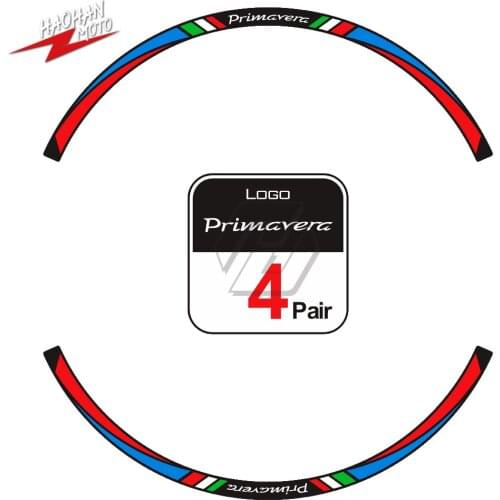For Piaggio Vespa Scooter Primavera 150 S 12" Wheel Reflective Sticker Rim Decals