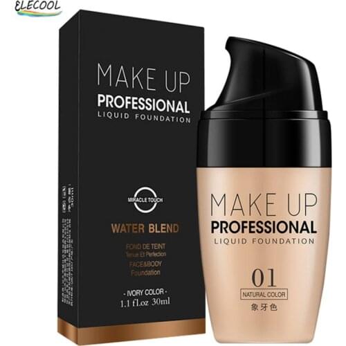 ELECOOL 30ml Matte Makeup Foundation Cream For Face Professional Concealing Make Up Liquid Long-lasting Beauty Cosmetics Tools