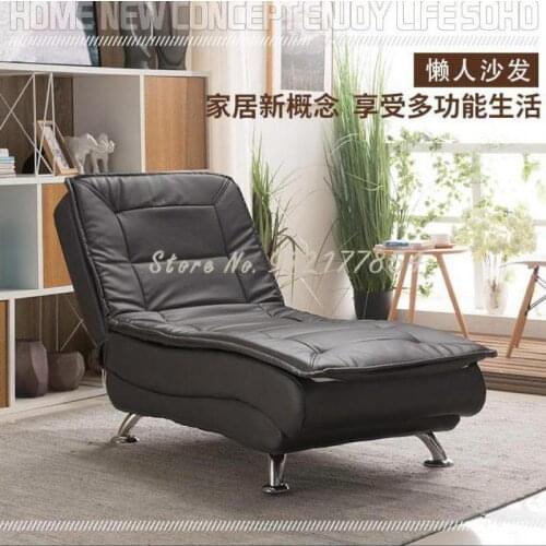 Lazy sofa lounge chair single chaise longue small apartment balcony bedroom small sofa folding lunch break sofa