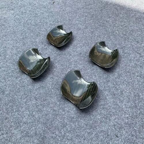 For Toyota Harrier Venza 2020 2021 Carbon Fiber Door Handle Bowl Cover Trims Car Decoration Exterior Accessories Car-styling