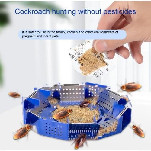 Useful Cockroach Catcher Trap PP Plastic Stainless Steel Cockroach Trap Box for Home Garden Roach Trap Box Roach Killer Trap