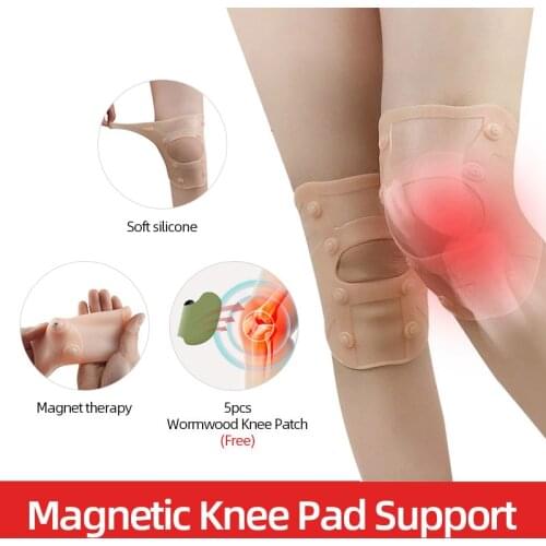 Magnetic knee Pads Silicone Knee Brace Pads Fitness Ankle Calf Support Posture Corrector Sports Protector