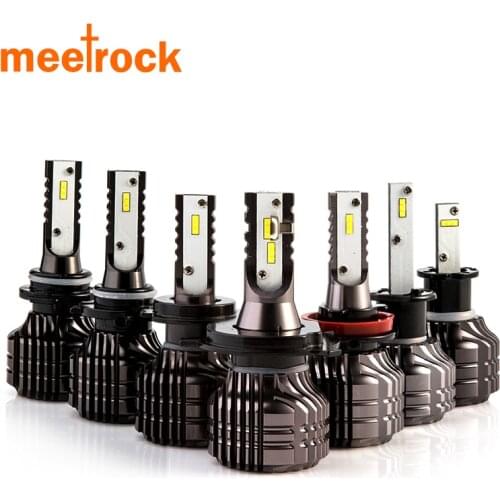 Meetrock 2 pcs new CSP 9000lm 52W H11 H1 HB3 9005 HB4 9006 H4 H7 Led Car Headlight source fanless auto fog light bulb white 12v