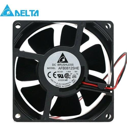 For delta AFB0812SHE 8038 8CM 12V 1.0A 5000RPM 72.26CFM powerful dual ball cooling fan 80*80*38mm