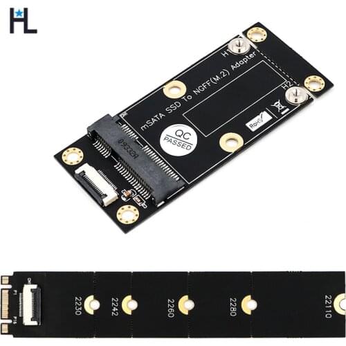 MSATA SSD to M.2 (NGFF) key B+M Adapter with FFC Cable support any OS M.2 msata SSD adapter