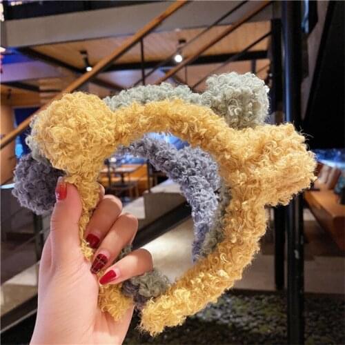 MWsonya New Fashion Lovely Wool Wash Face Hairbands For Women Students Soft Hair Bath Wide Turban Headband Hair Accessories