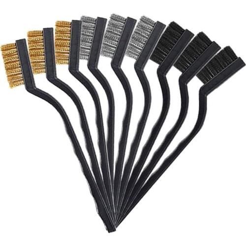 Wire Brush Set Durable Easy Operation Non-Slip Handle Long Lasting Convenient for Cleaning Welding Slag Rust SAL99