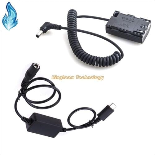Fake battery DR-E6 to TYPE-C step-down cable for Canon EOS 60Da/70D/80D full decoding
