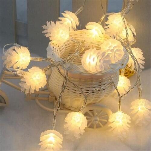 Christmas Pine Cones LED String Lights Battery Operated Fairy Lights Indoor Outdoor Decoration For Party Wedding Garden Home