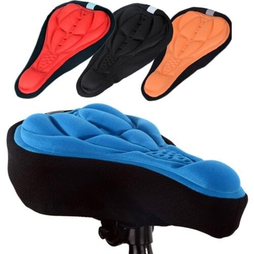 Bike Seat Saddle Ultra Soft Cushion Pad Cover Bike Accessories Comfort 3D Gel MTB Cycling Saddle Mat Thickened Extra 4 Colors
