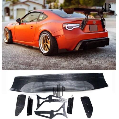High Quality Carbon Fiber Rear Spoiler Wings With All Aluminium Base Car Styling For Toyota GT86 BRZ Car Body Kit 13-17
