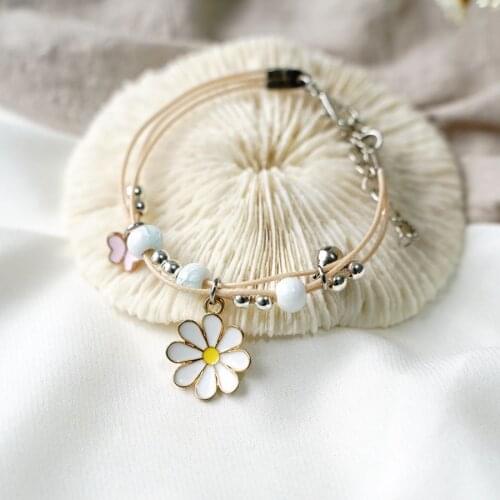 Pearl flower bracelet female hand-woven beautiful girl hand rope jewelry for girlfriends student gifts #YXS13