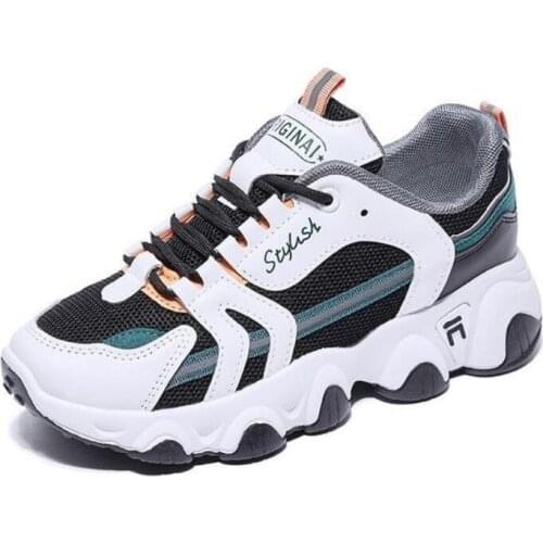 New Spring 2021 Fashion Womens Shoes Ladies Chunky Sneakers Show High Women Running Shoes Platform Comfortable Breathable Trend