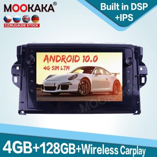 128GB Carplay Android 10.0 Car Multimedia Player for Toyota fortuner 2015-2018 Auto Radio GPS Navigation Audio Stereo Head Unit