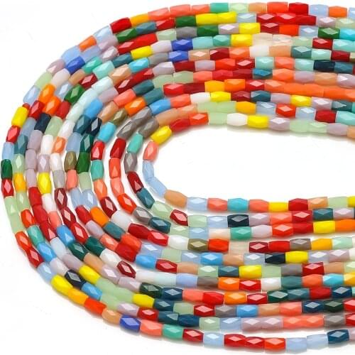 190pcs/lot Supplies For Jewelry Faceted Spacer Beads 2X4mm Glass Crystal Loose Beads DIY for Jewelry Making Bracelet & Necklace