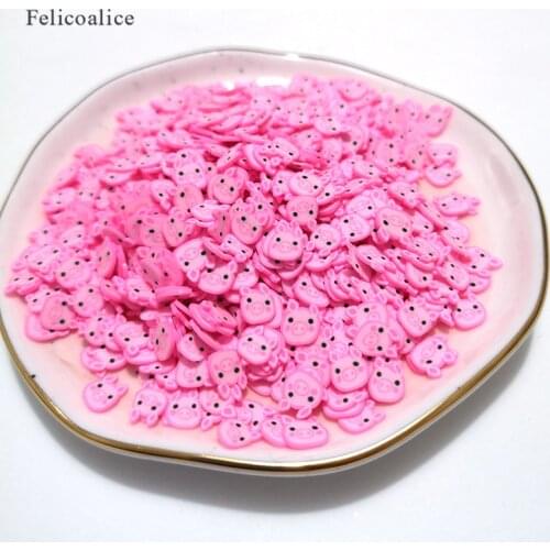 20g/Bag Pig Slices Slime Additives Soft Slices for Nail Art Beauty Decor Slime Filler Supplies Charms Accessories Toys