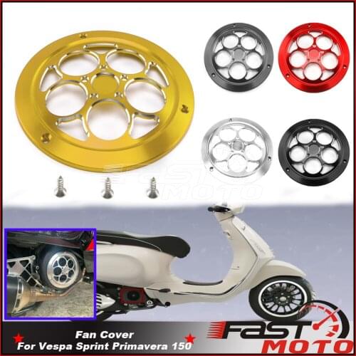 5 Color Motorcycle Scooter Engine Protector Cover Radiator Left Fan Guard Shell For Vespa Sprint Primavera 150 3Vi.e. ABS 13-20