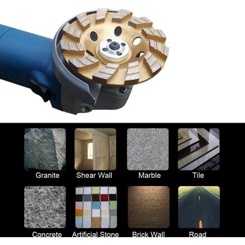 100mm 4" Diamond Segment Grinding Wheel Disc Bowl Shape Grinder Cup 22mm Inner Hole Concrete Granite Masonry Stone