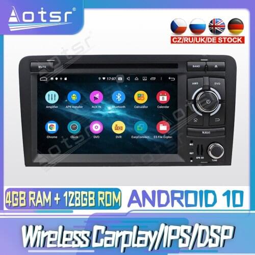 Android 10 PX6 128G For Audi A3 2006 2007 2008 2013 DVD GPS Navigation Auto Radio Stereo Video Multimedia Player HeadUnit 2din