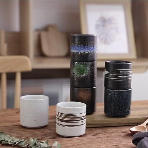 Arabic A Cup of Tea Espresso Coffee Mugs Teaware Japanese Retro Style Ceramic Clay Restaurant Service Drinks Water Cup Teacups