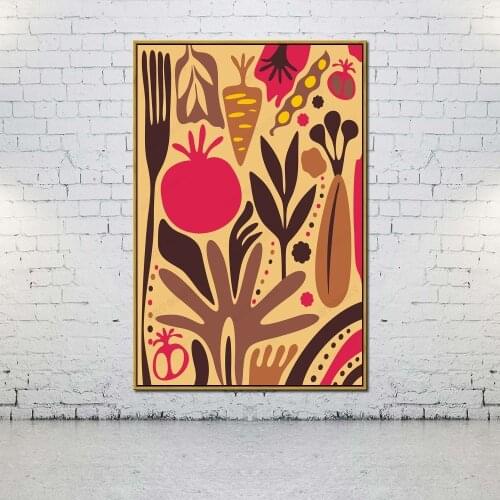 Artcozy Oil Canvas Painting garden vegetables For Home Decoration Wall Art