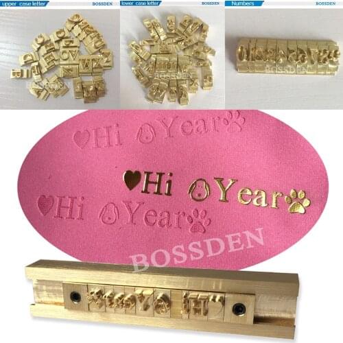 BOSSDEN T-slot Emboss Letter Mold Copper Brass Alphabet Mold Leather Wood PVC Hot Foil Stamping Logo Mold Iron Heating Mould