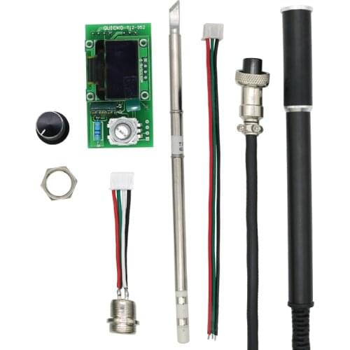 T12-STC OLED Digital Soldering station DIY kits with T12 Aluminum/Metal black finished handle for T12 Electric solder iron tips