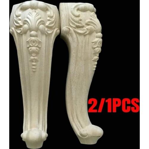 4/1pcs Solid Wood Furniture Legs Feet Replacement Sofa Couch Chair Table Cabinet Furniture Carving Legs 30/35/40cm Height