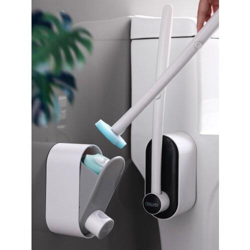 Disposable Toilet Brush No Dead Angle Household Toilet Cleaning Brush Replacement Head Wall-Mounted Toilet Set Artifact