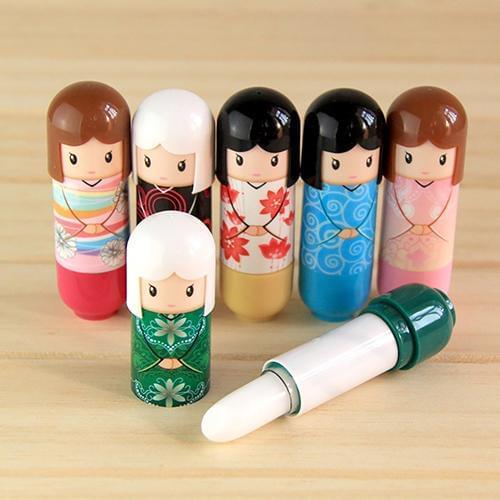 Beautiful Cute Japanese Doll Clear Moisturizing Repair Lip Balm Lip Protector Lipstick Beauty Healthy Supplies Its suitable f