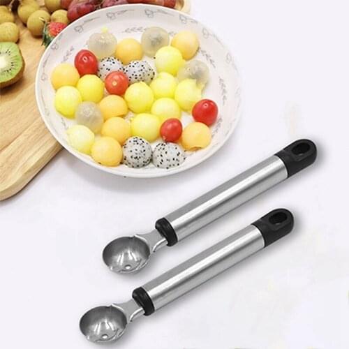 Creative Ice Cream Dig Ball Scoop Spoon Fruit Baller Spoon DIY Watermelon Melon Ball Scoop Kitchen Accessories Ice Cream Spoon