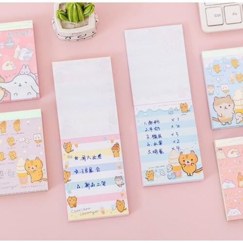 Cute Bread cat Memo Pad To Do List Planner Sticker Note Office Decoration Memo Notepad