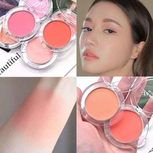 Milk Tea Blush Peach Pallete 6 Colors Face Mineral Pigment Cheek Blusher Powder Makeup Professional Contour Shadow Pink Blusher