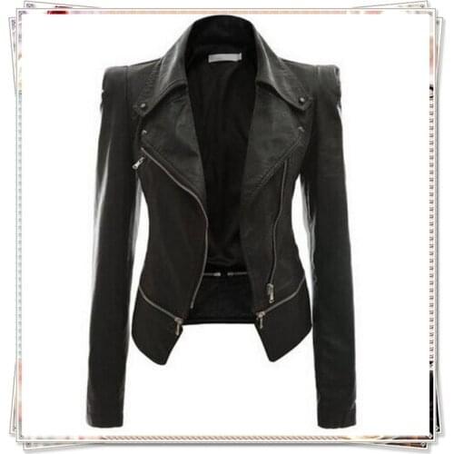 Mwsxd women Motorcycle leather jacket womens slim fit leather jacket