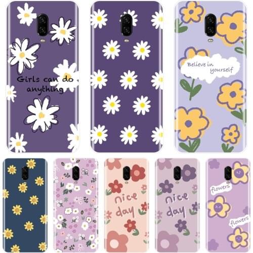 Phone Case For OnePlus 7 7 Pro 6 6T 5 5T 3 3T Daisy Flower Soft Silicone Back Cover For One Plus 3 3T 5 5T 6 6T 7 7 Pro Case