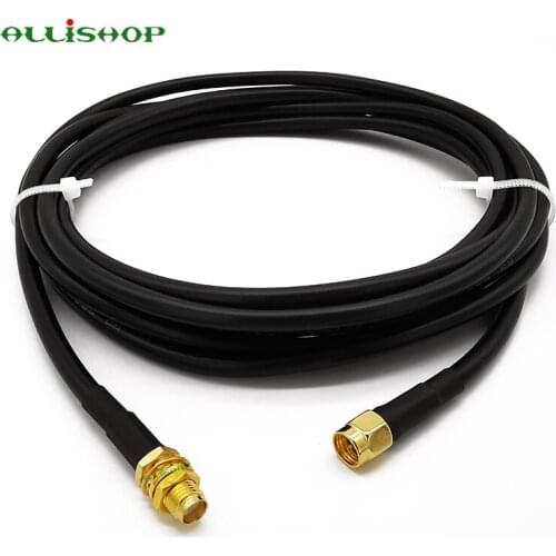 Low Loss SMA Connector SMA Male Plug to SMA Female Jack Extension wifi RG58 cable plug to jack antenna cable 15/20/30/50/60/80CM