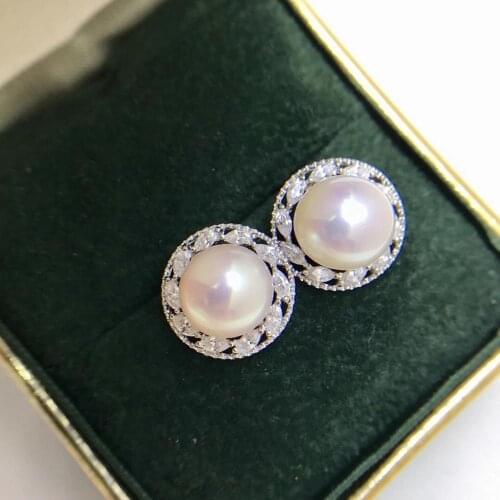 NEW ARRIVAL 925 Sterling Silver Earrings Findings Settings Base Mountings Parts Mounts for Coral Pearls Agate Crystal Stones