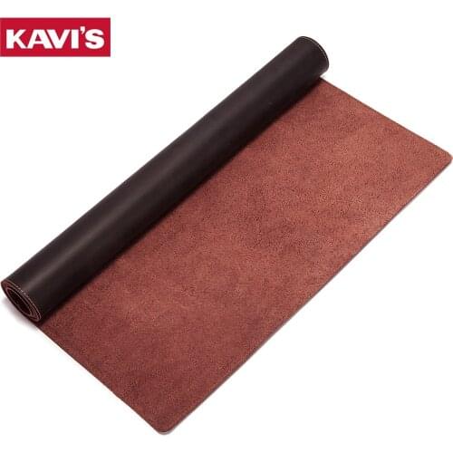 KAVIS Large Office Computer Desk Mat Modern Table Keyboard Mouse Pad Cowhide Leather Laptop Desk Mat Gamer Mousepad Mat Vintage