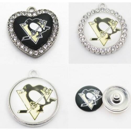 Ice Hockey Pittsburgh Charms Penguins Dangle Charms Mix Style DIY Pendant Bracelet Necklace Earrings Jewelry Making Accessories