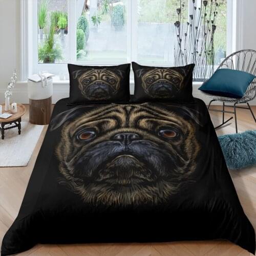 Dog, Tiger Housse De Couette Bedding Cotton Bed Linen Bedclothes Western Style Double Single Size Duvet Covet Set 100% Quality