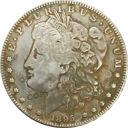 S 1895 United States Morgan 1 One Dollar Cupronickel Plated Silver collectibles Copy Coin