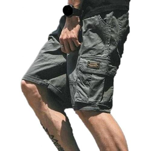 Summer Shorts Men Thin Multi-pocket Solid Color Drawstring Cargo Shorts Sports Fitness Streetwear Summer Party шорты мужские