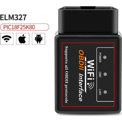 ELM327V1.5 PIC18F25K80 WIFI Scanner Tool OBD2 Code Scanner Car Fault Diagnostic Instrument Multifunction Car Diagnostic Tools