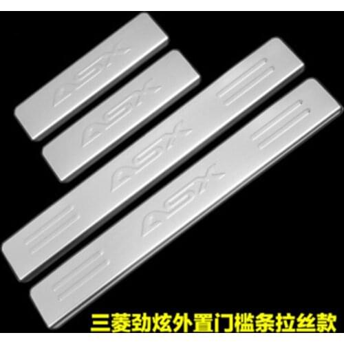 Car styling High Quality external Stainless steel Door Sill Scuff Plate Car Accessories For Mitsubishi ASX RVR 2010-2016