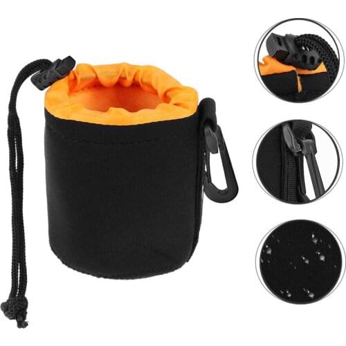 Waterproof Camera Lens Pouch Fleece Bag Soft Neoprene Drawstring Protector Case Portable Outdoor Travel Photo Camera Package