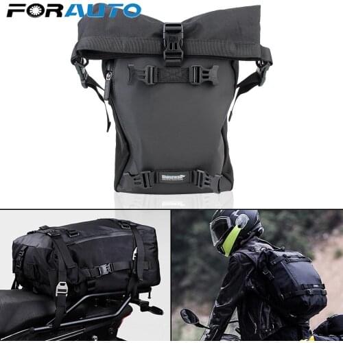 Motorcycle Storage Saddle Bag Waterproof Multi-function Outdoor Riding Backpack 10L Motocross Rear Seat Bag Polyester
