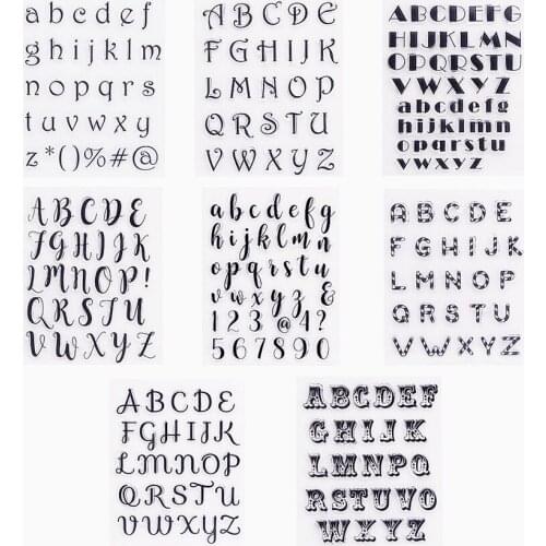 A bag=8PCS 26 alphabet Elf Transparent Seal Clear Stamps Silicone Seal Roller Stamps DIY Scrapbook Album / Card Production