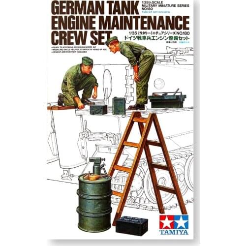 Tamiya 35180 1/35 Military Model Kit German Tank Engine Maintenance Crew Set