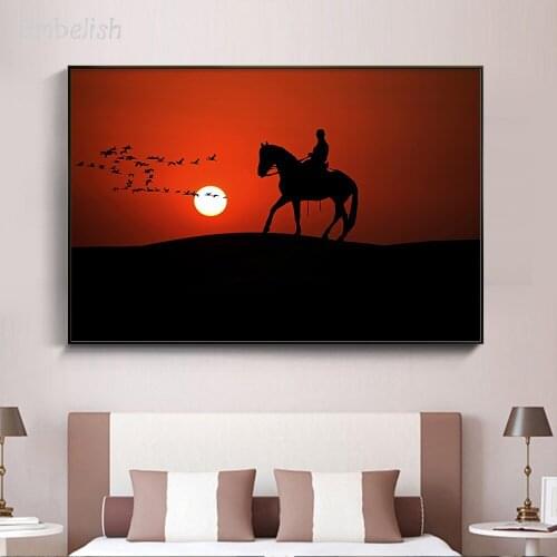 Embelish 1 Pieces Hot Selling Sunset Landscape Wall Art Pictures For Living Room Modern Home Decor Posters HD Canvas Paintings